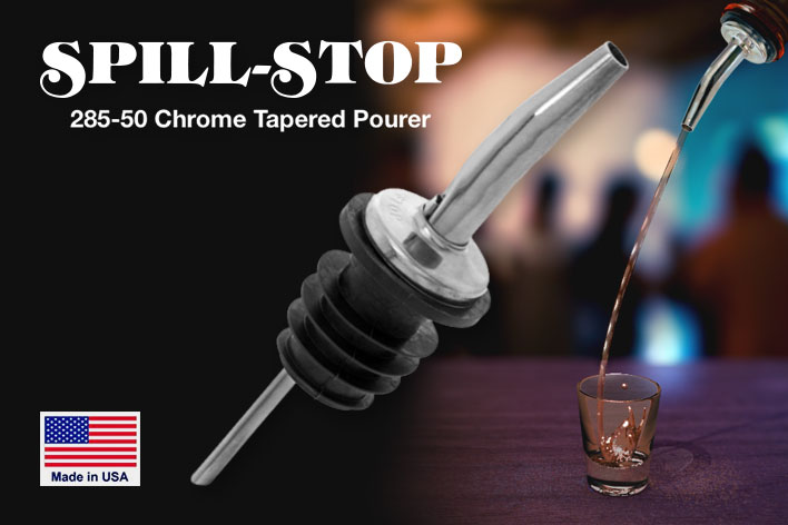 Spill-Stop 285-50 Chrome Tapered Pourer