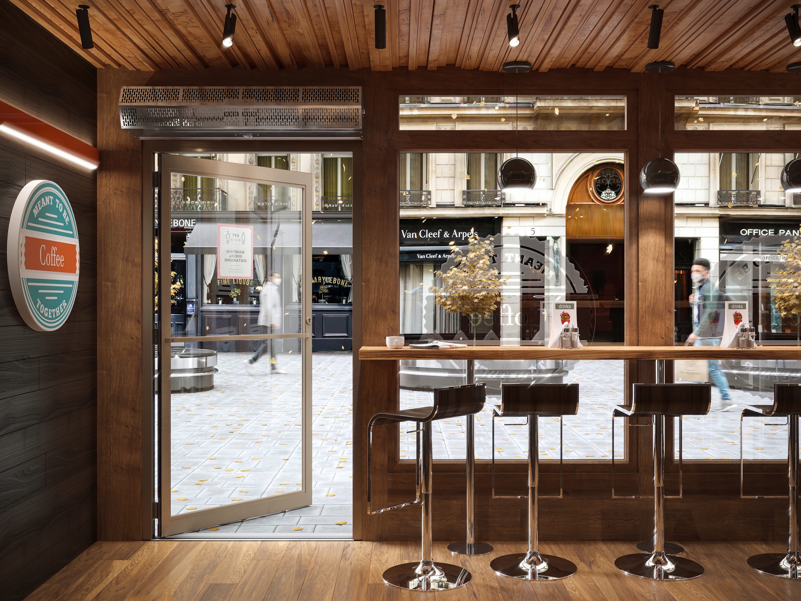 Berner Air Curtains - Commercial Low Profile 8 cafe restaurant