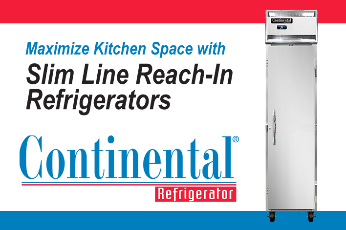 Continental Refrigerator Slim Line Reach-Ins