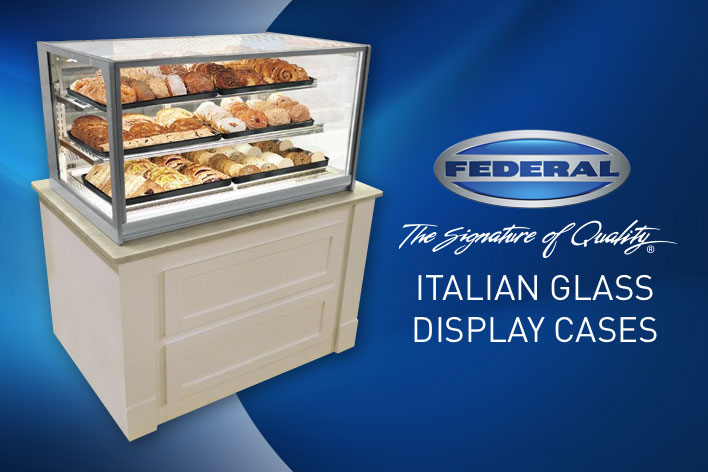 Federal Italian Glass Series Display Cases