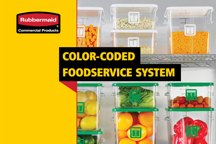 Rubbermaid Introduces Color-Coded Foodservice System