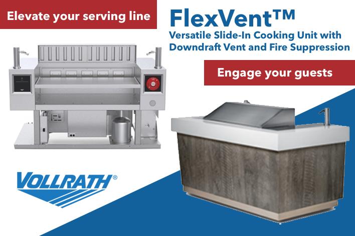 Vollrath FlexVent™ Versatile Slide-In Cooking Unit with Downdraft Vent and Fire Suppression System