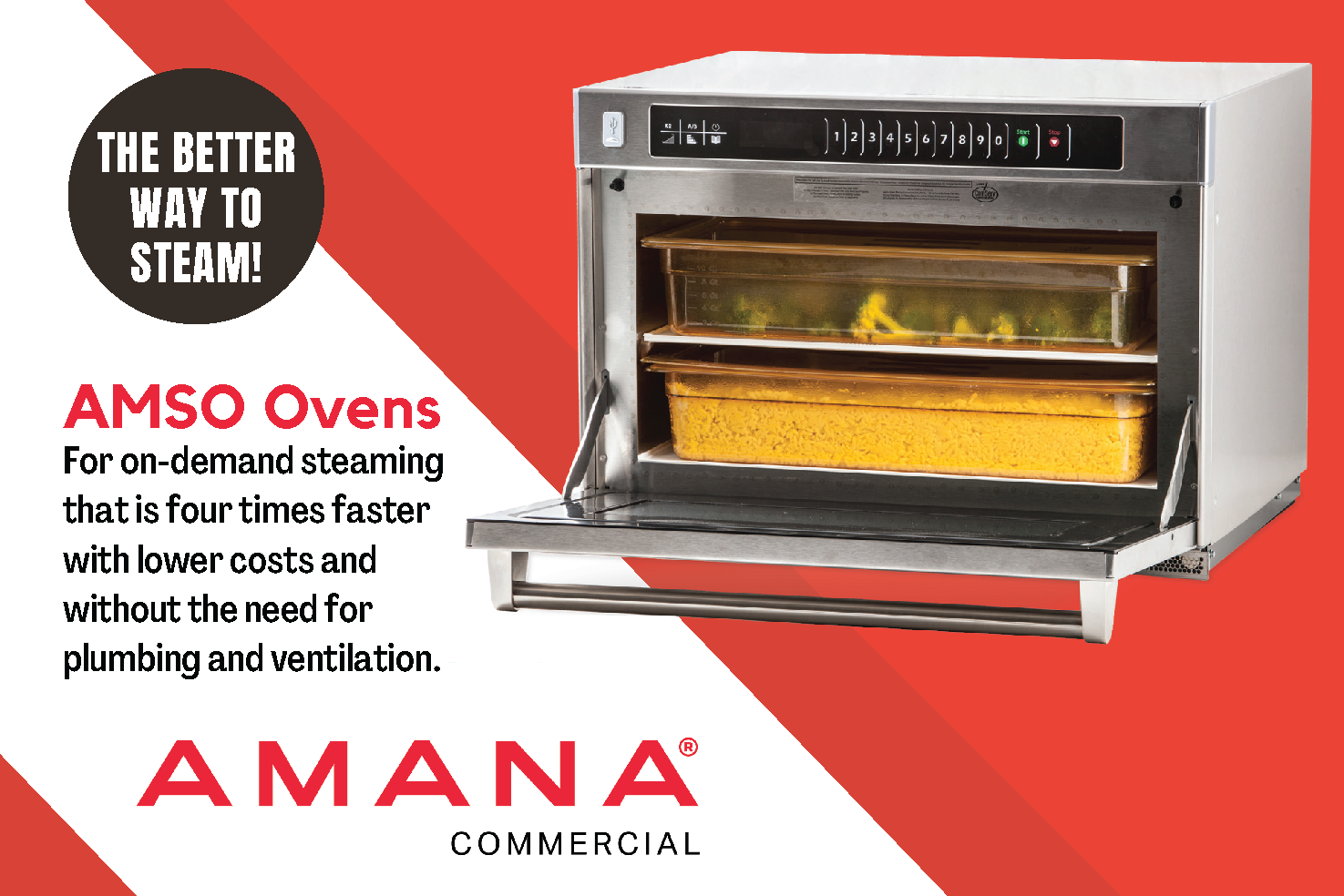 The Amana Commercial AMSO Steamer Oven